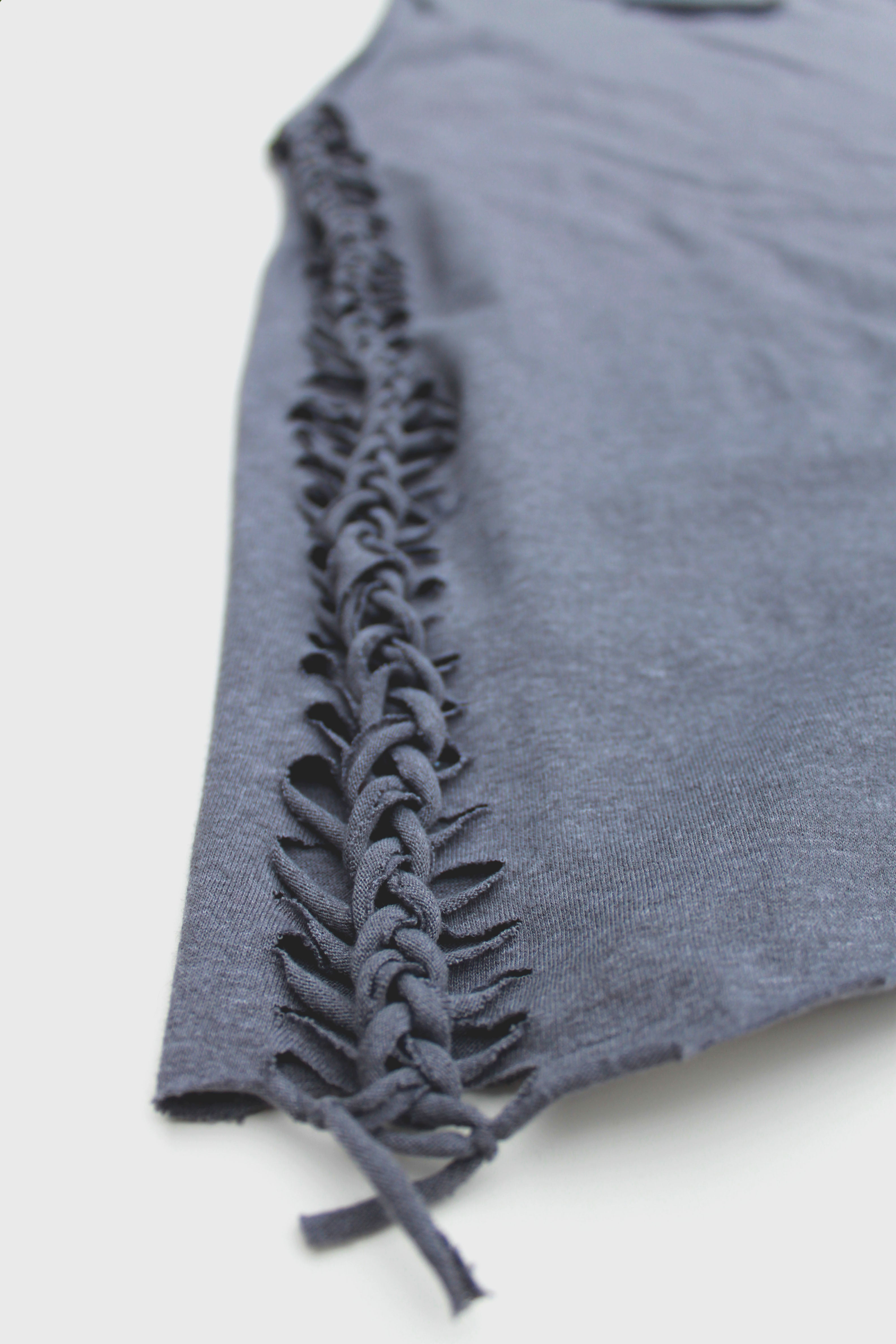 Granite Grey Slashed Tee (Only 1)