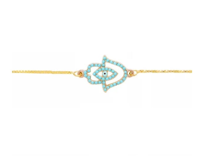 Calming Charm Hamsa Bracelet