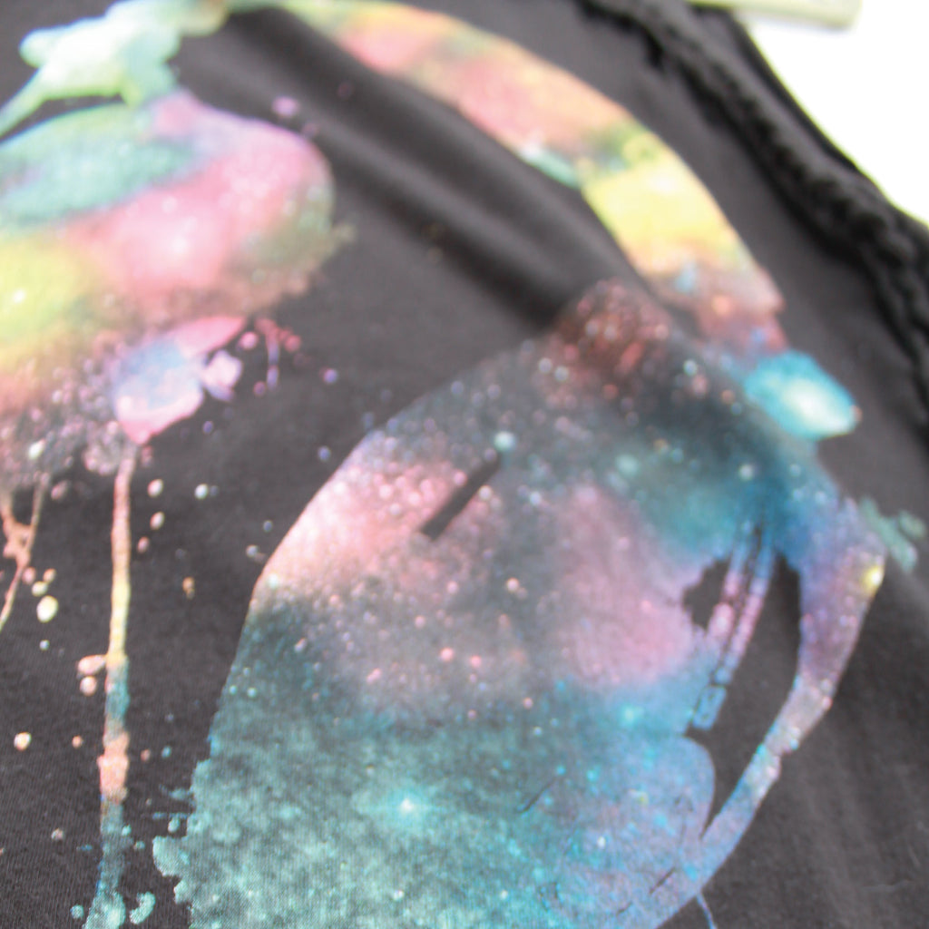 Altered Black Headphones Graphic Slashed Tee (Only 1)