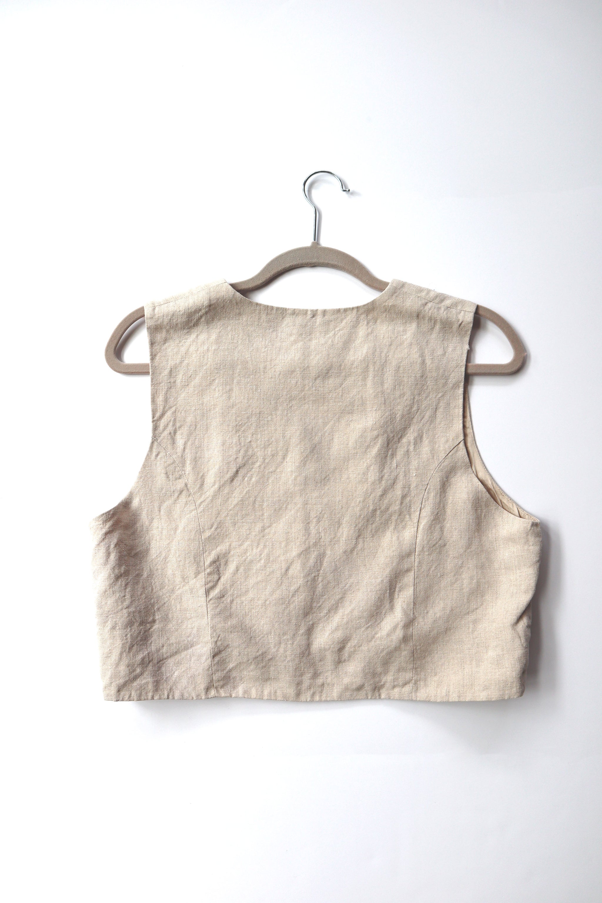 Cambridge Dry Goods Co. Linen Beaded Bolero Vest