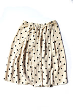 The Limited Silk Gauzy Cream Polka Dot Midi Skirt