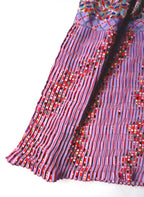 Vintage 90s Pleated & Tiered Bright Printed Skirt