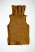 Jones NY Pea Green Woven Knit Sleeveless Turtleneck Sweater