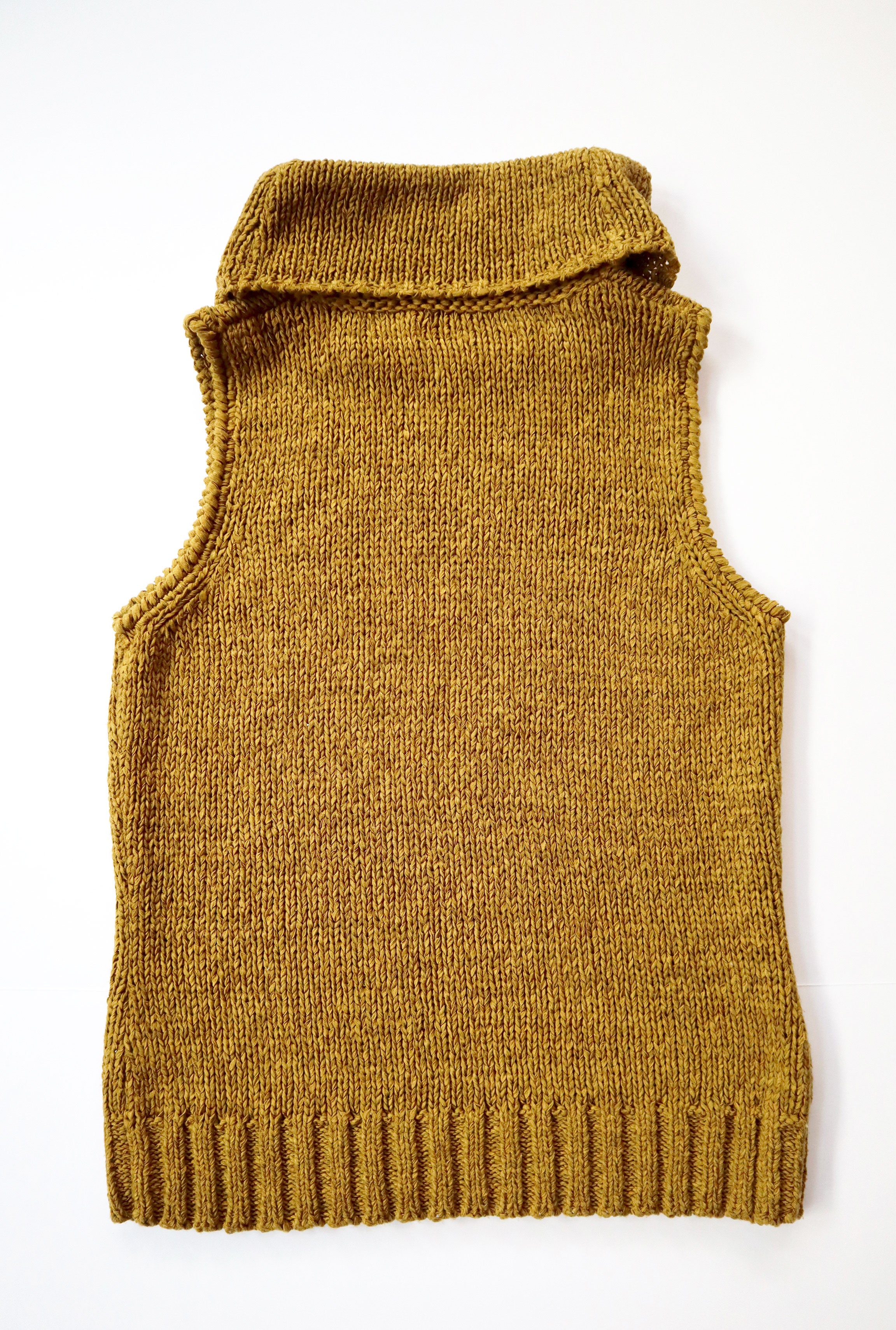Jones NY Pea Green Woven Knit Sleeveless Turtleneck Sweater