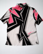 Jamie Sadock 80s Punk Style 1/4 Zip Crinkle Top