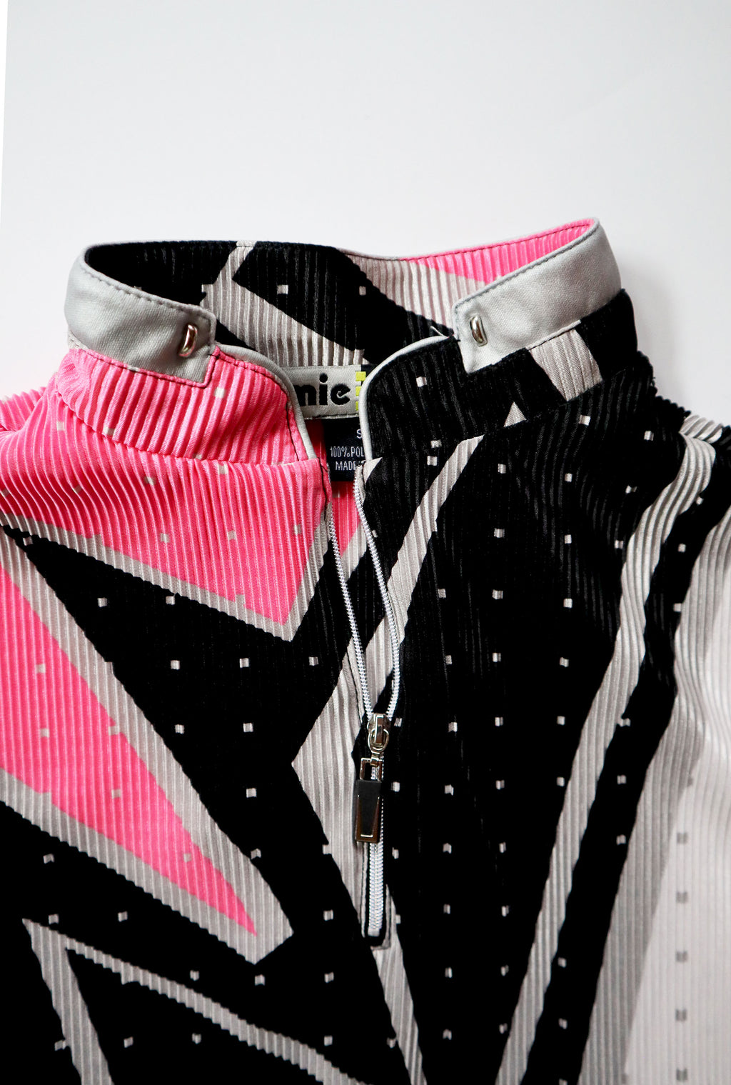 Jamie Sadock 80s Punk Style 1/4 Zip Crinkle Top