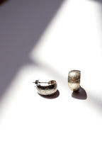 80s Etched Mini Hoop Earrings