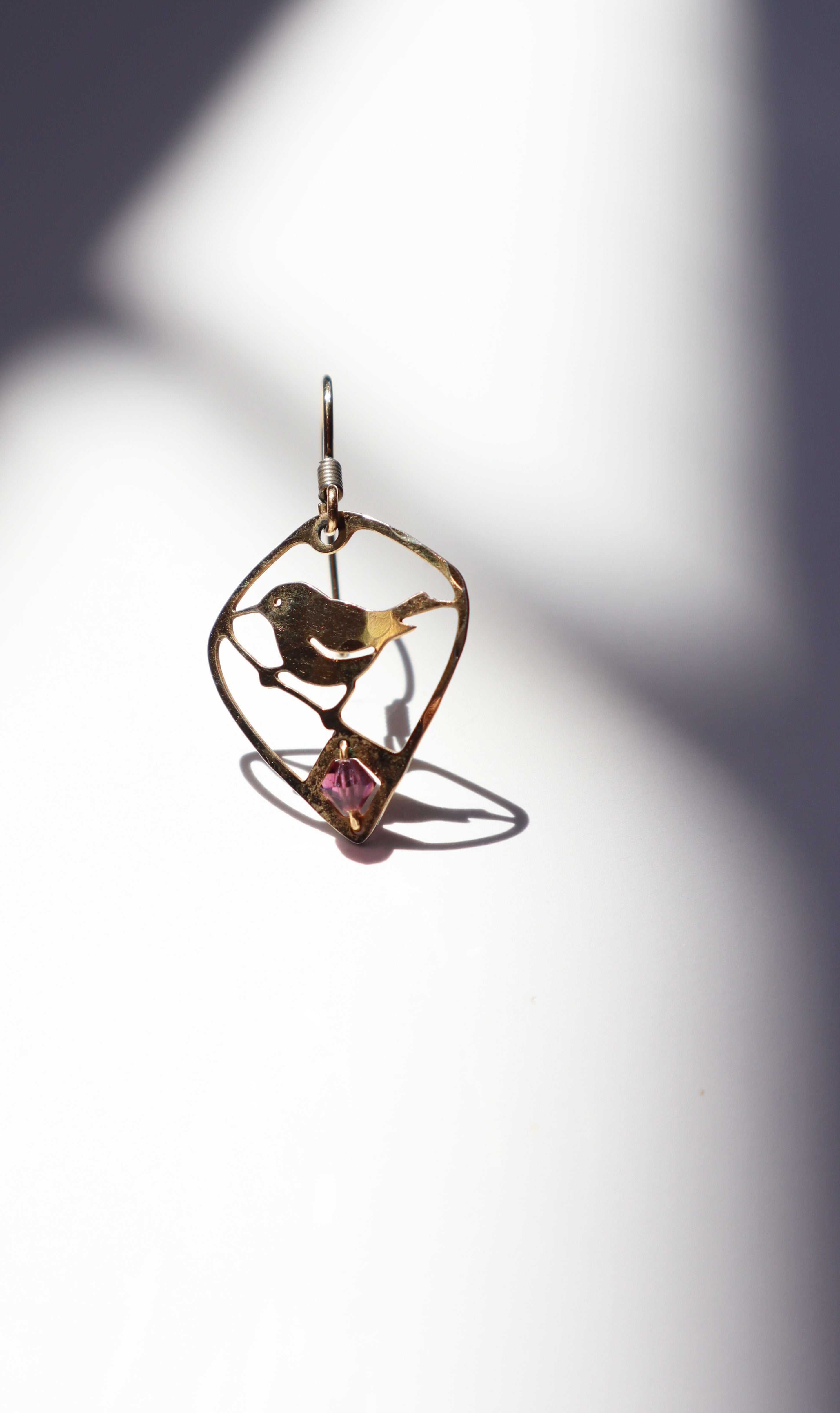 Vintage Bird on a Wire Earrings