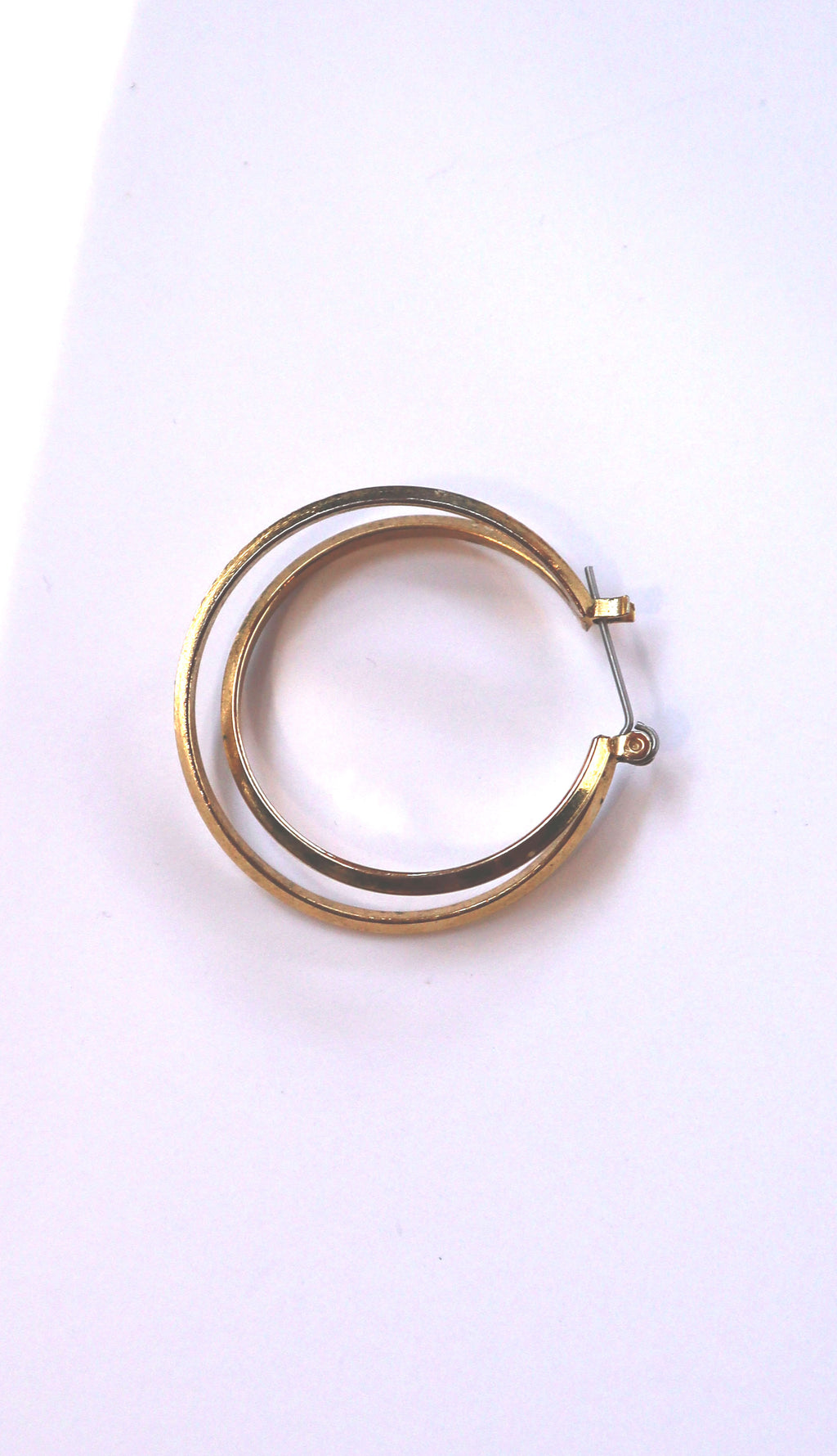 Vintage Gold Double Hoop Earrings