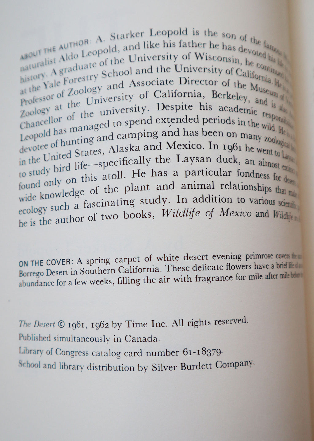 Vintage Life Nature Library's The Desert (copyright 1961, 1962)