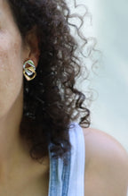 90s Silver & Gold Chain Link Earrings