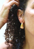80s Third Wave Gold Hoop Earrings