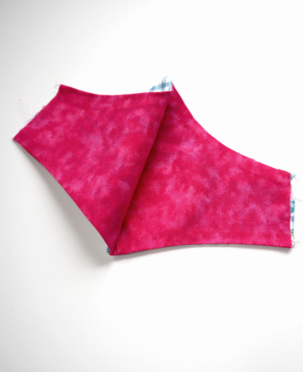 Reversible Teal Check & Pink Floral Mask