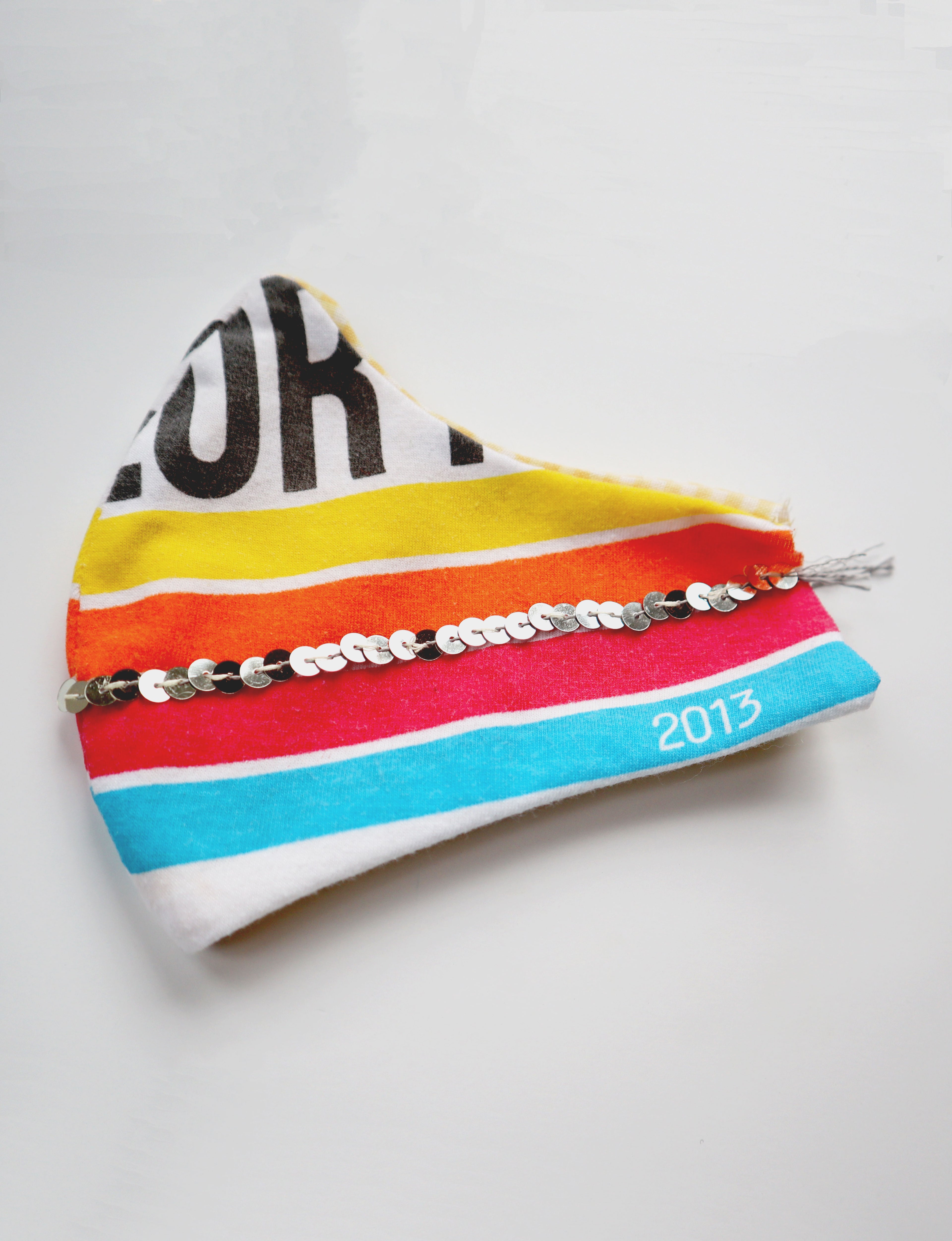 Reversible Color Run 2013 Mask w/Sequin Trim