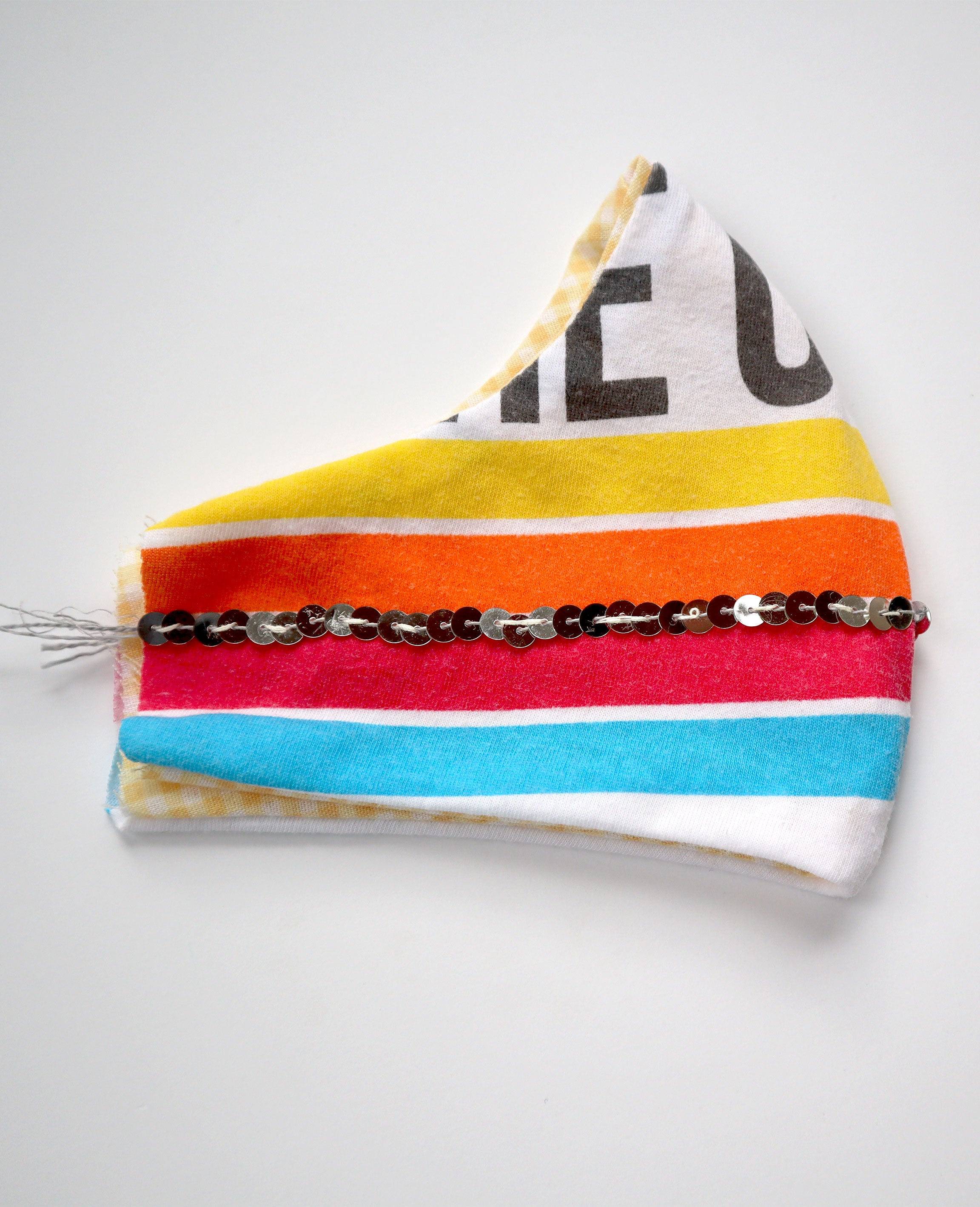 Reversible Color Run 2013 Mask w/Sequin Trim