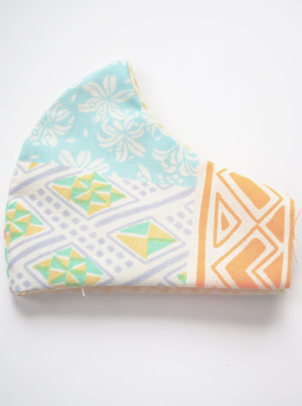 Reversible Pastel 70s Bedding Fabric Mask