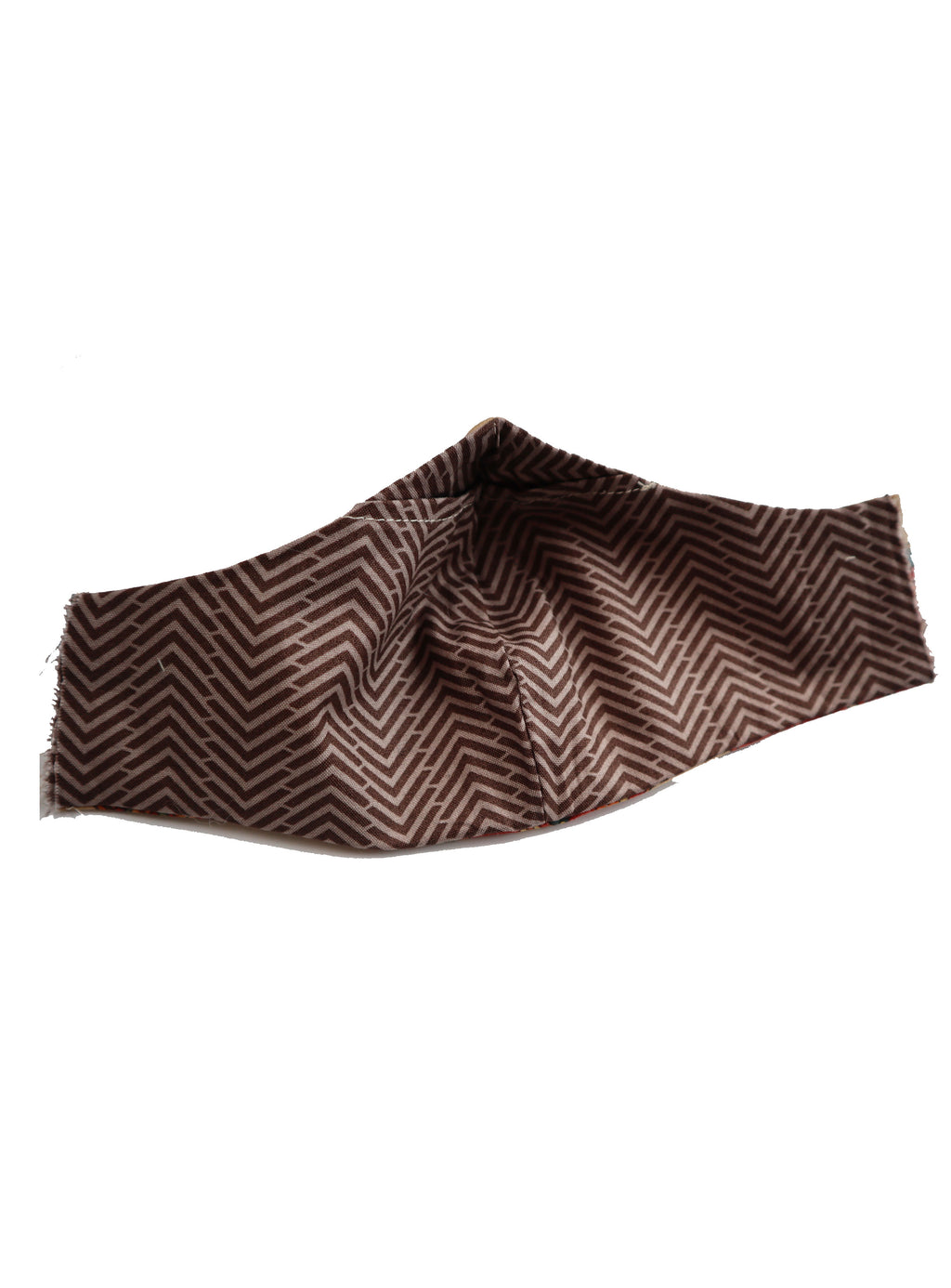 Taupe Paisley Mask w/Rhinestone Bead Trim & Filter Pocket