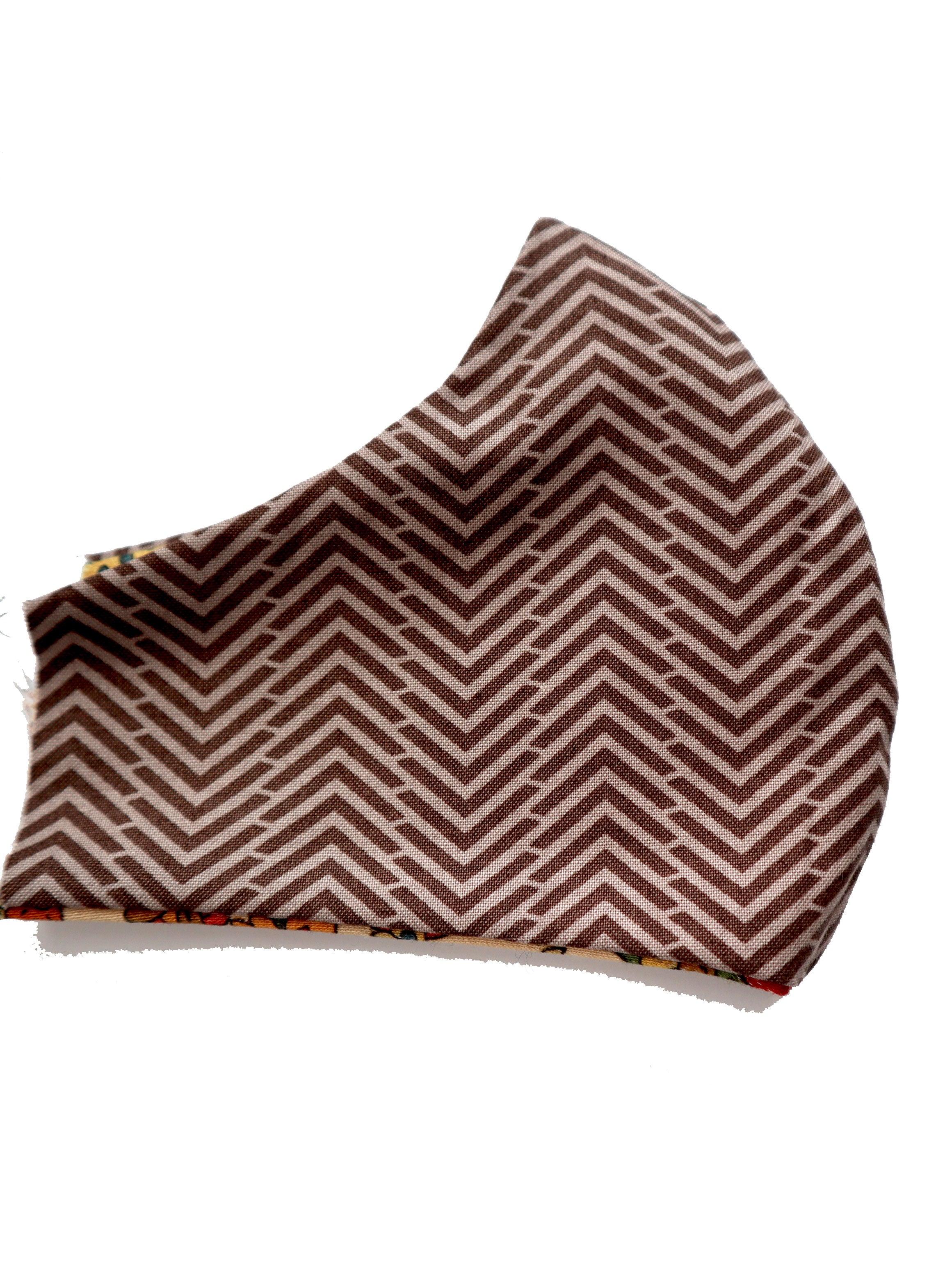 Reversible Taupe Paisley Mask