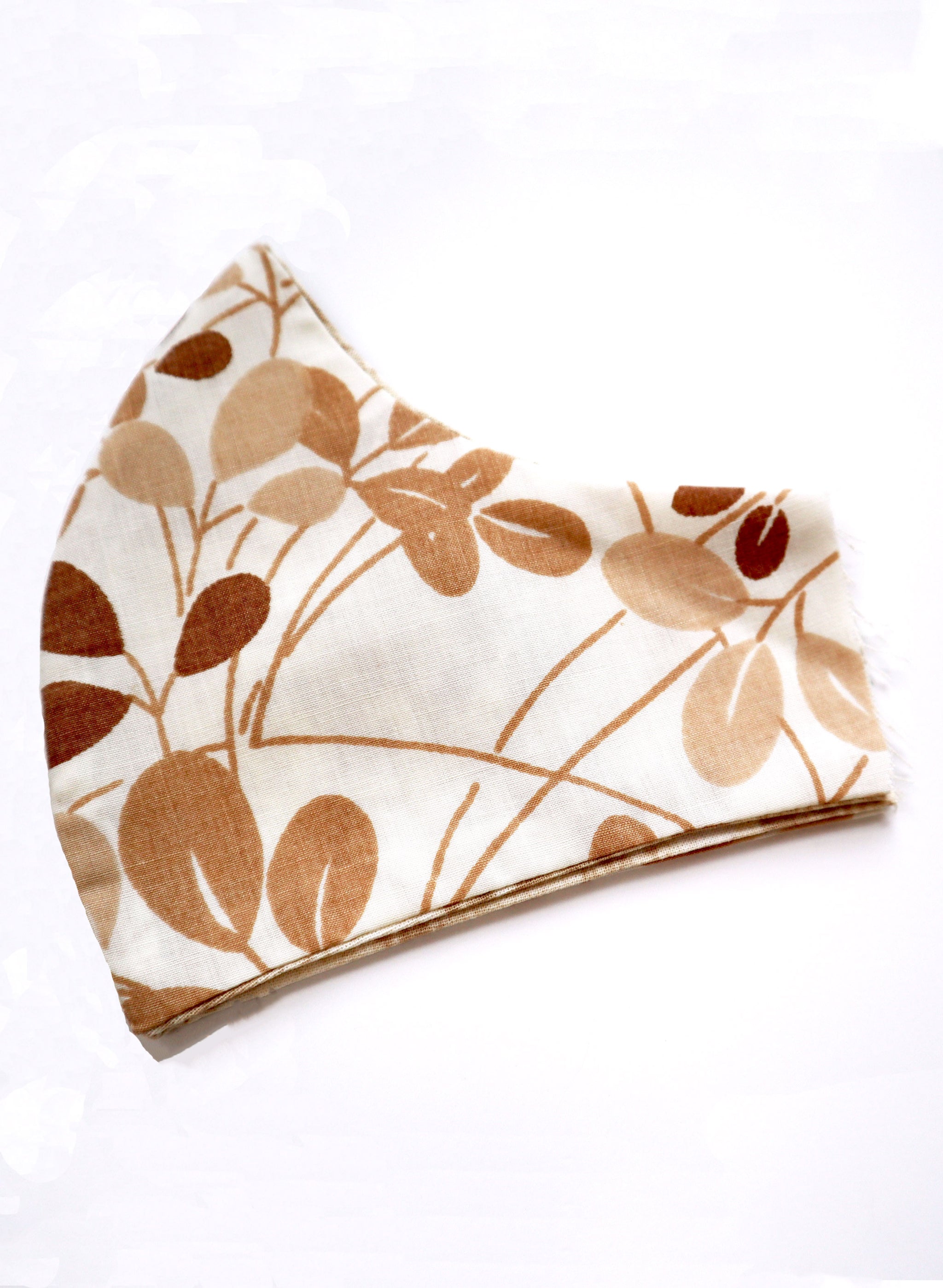 Reversible Natural Leaves 70s Bedding Fabric Mask