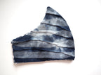 Reversible Blue Ripple Textured Fabric Mask