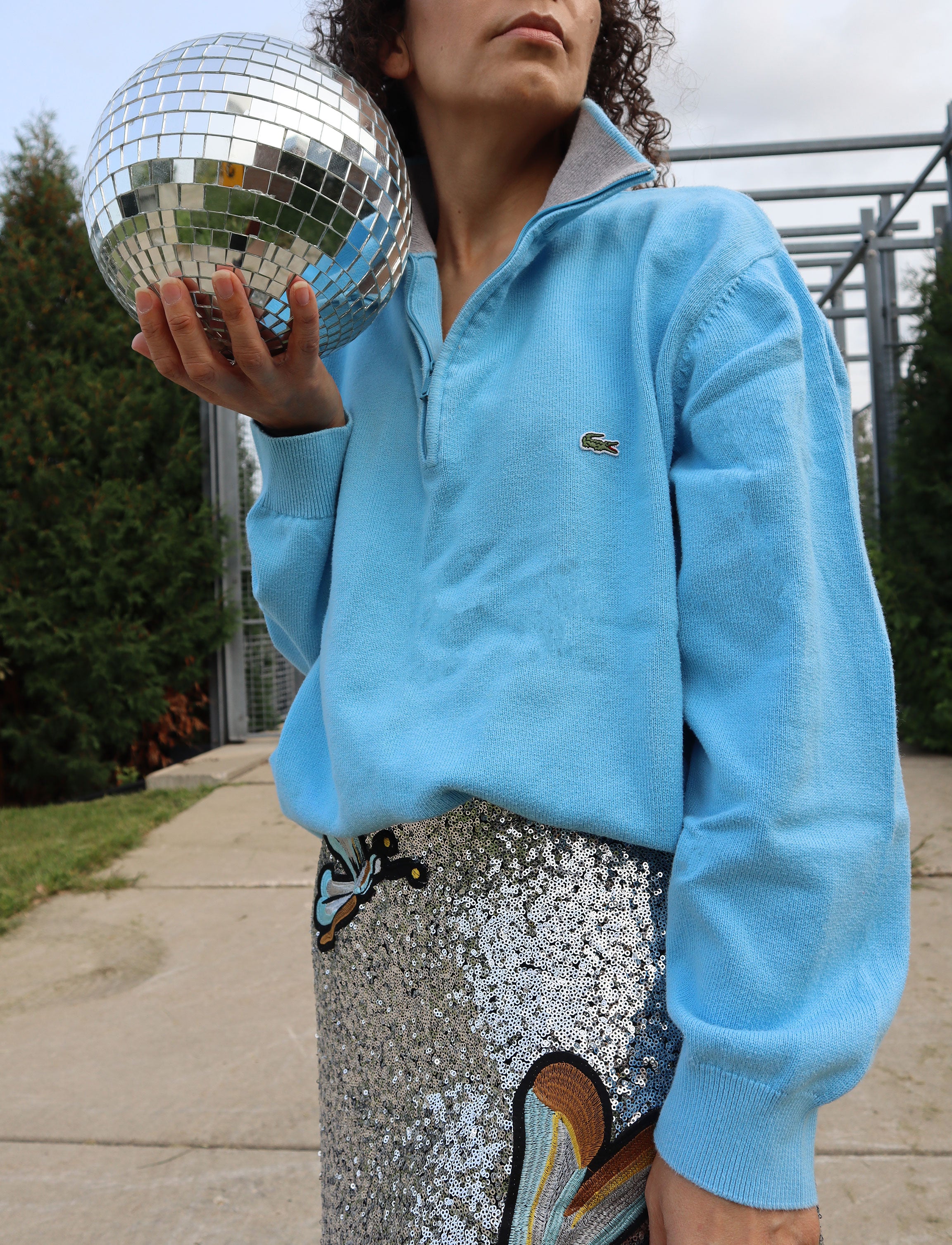 Men's Lacoste 1/4 Zip Sweater