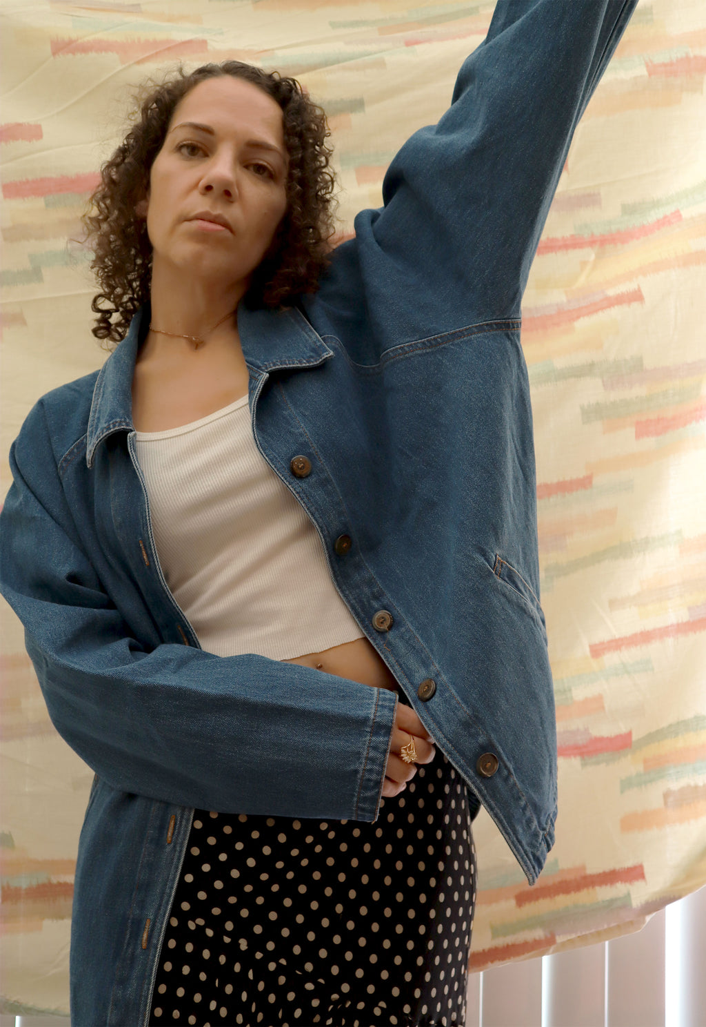 Vintage Rad 90's Over-sized Light Denim Jacket