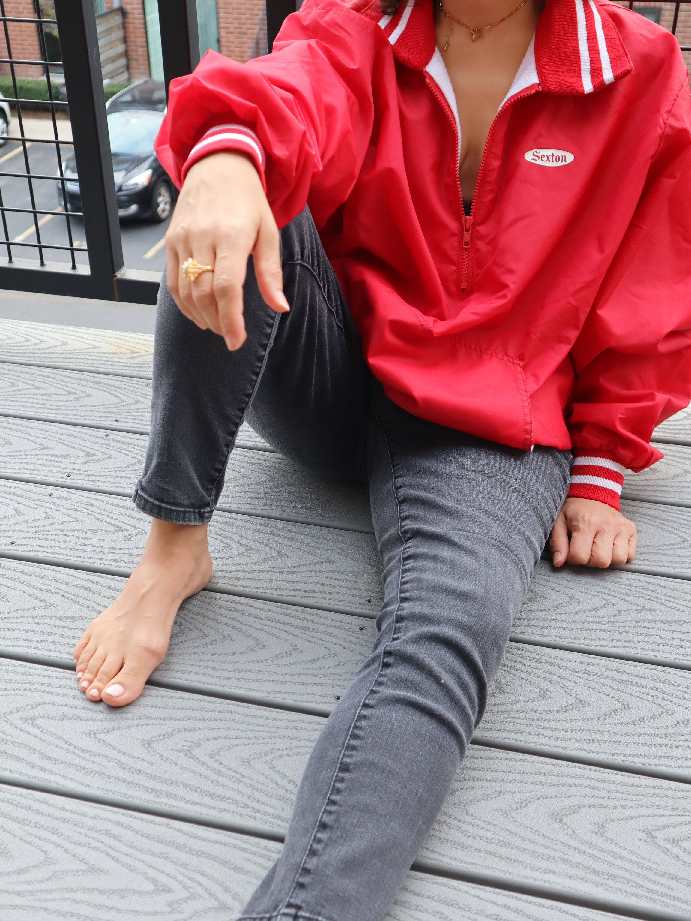 Vintage Sexton 1/4 Zip Wind Bomber Jacket