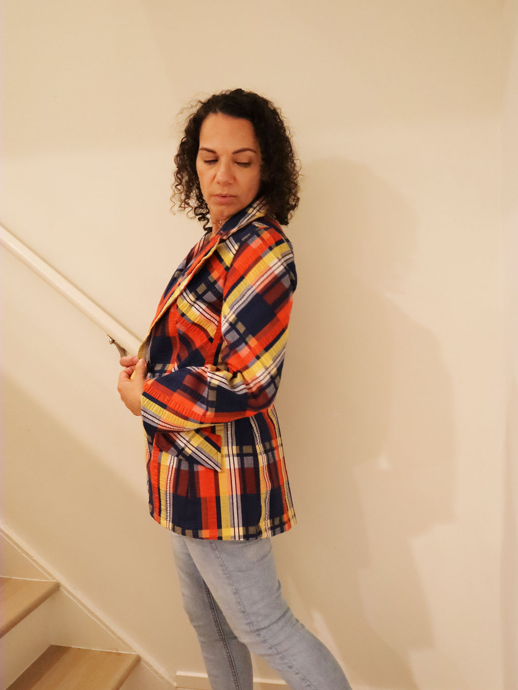 Rare Vintage Funky Plaid BLazer