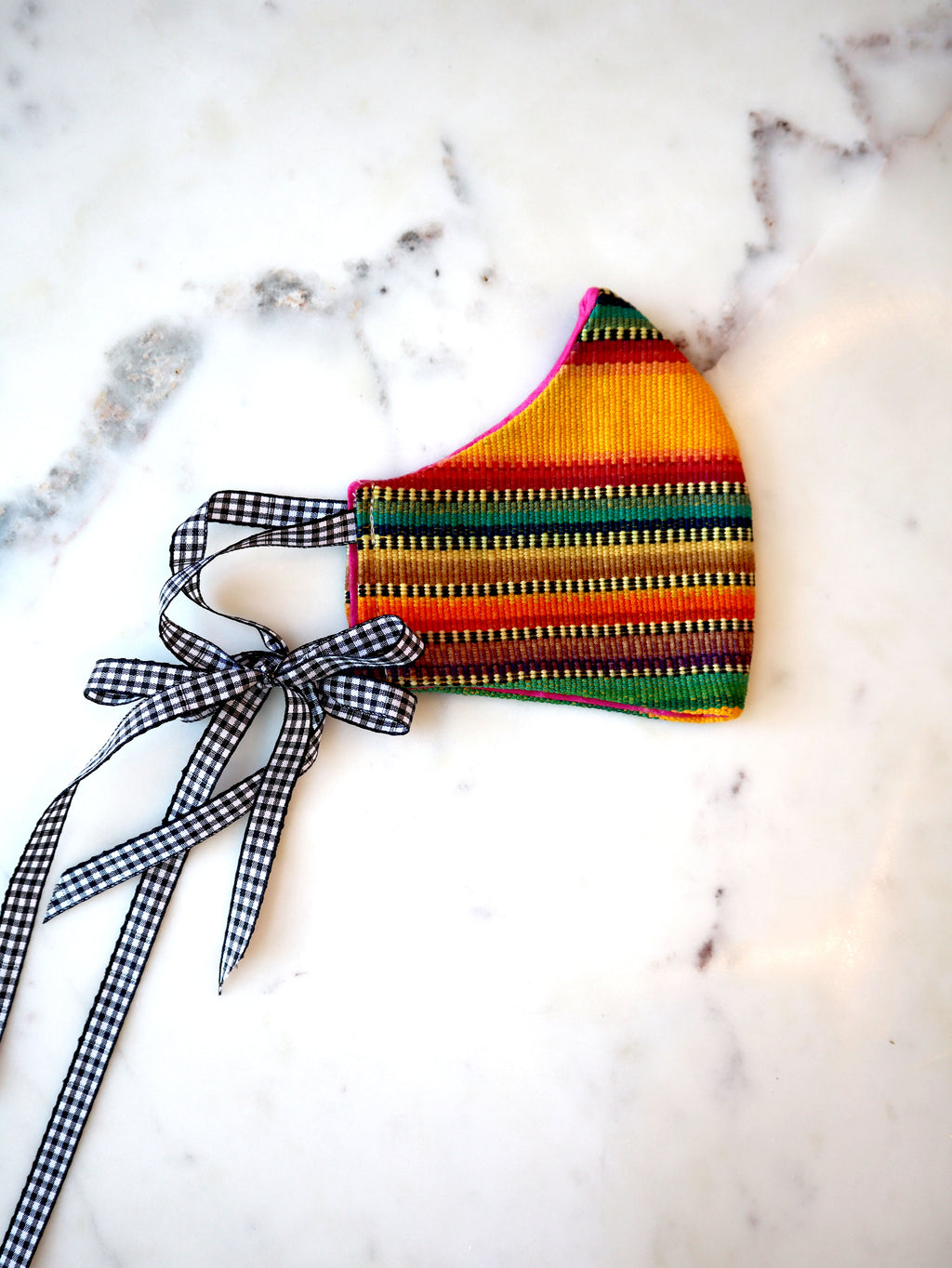 Reversible Vintage Mexican Napkin Fabric Mask