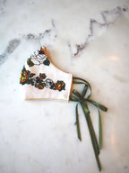 Reversible Yellow/Orange Floral Tea Towel Fabric Mask