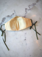 Reversible Yellow/Orange Floral Tea Towel Fabric Mask