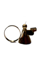 Vintage Brass Angel Napkin Rings (Set of 5)