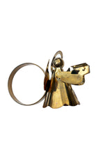 Vintage Brass Angel Napkin Rings (Set of 5)