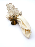 Vintage Brass Angel Napkin Rings (Set of 5)