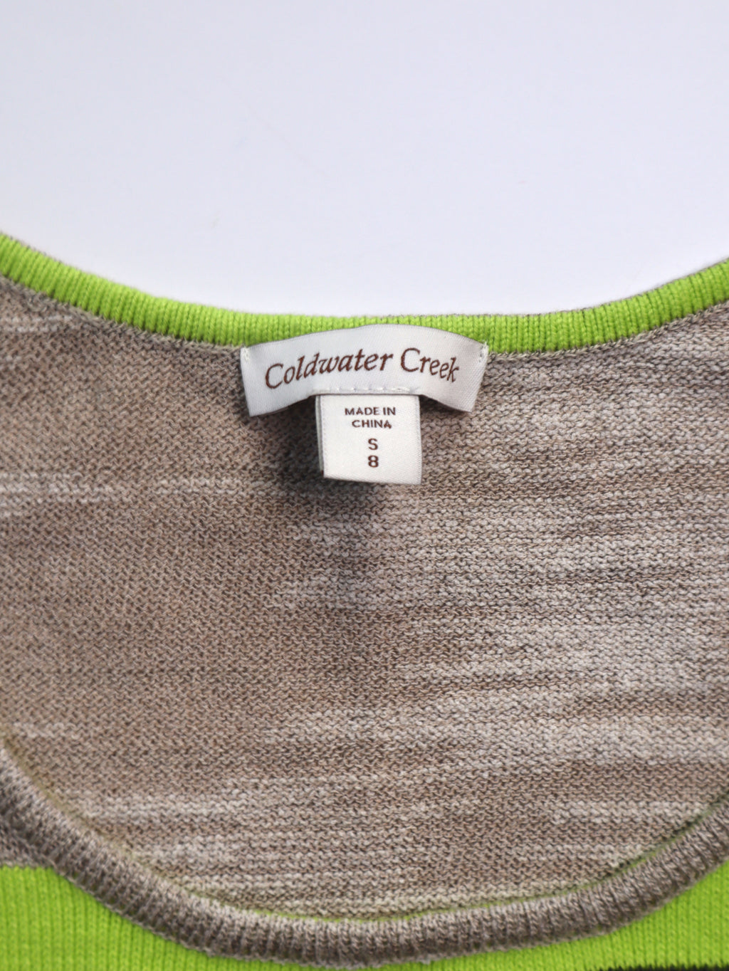 Cropped Coldwater Creek Striped Sweater Tank