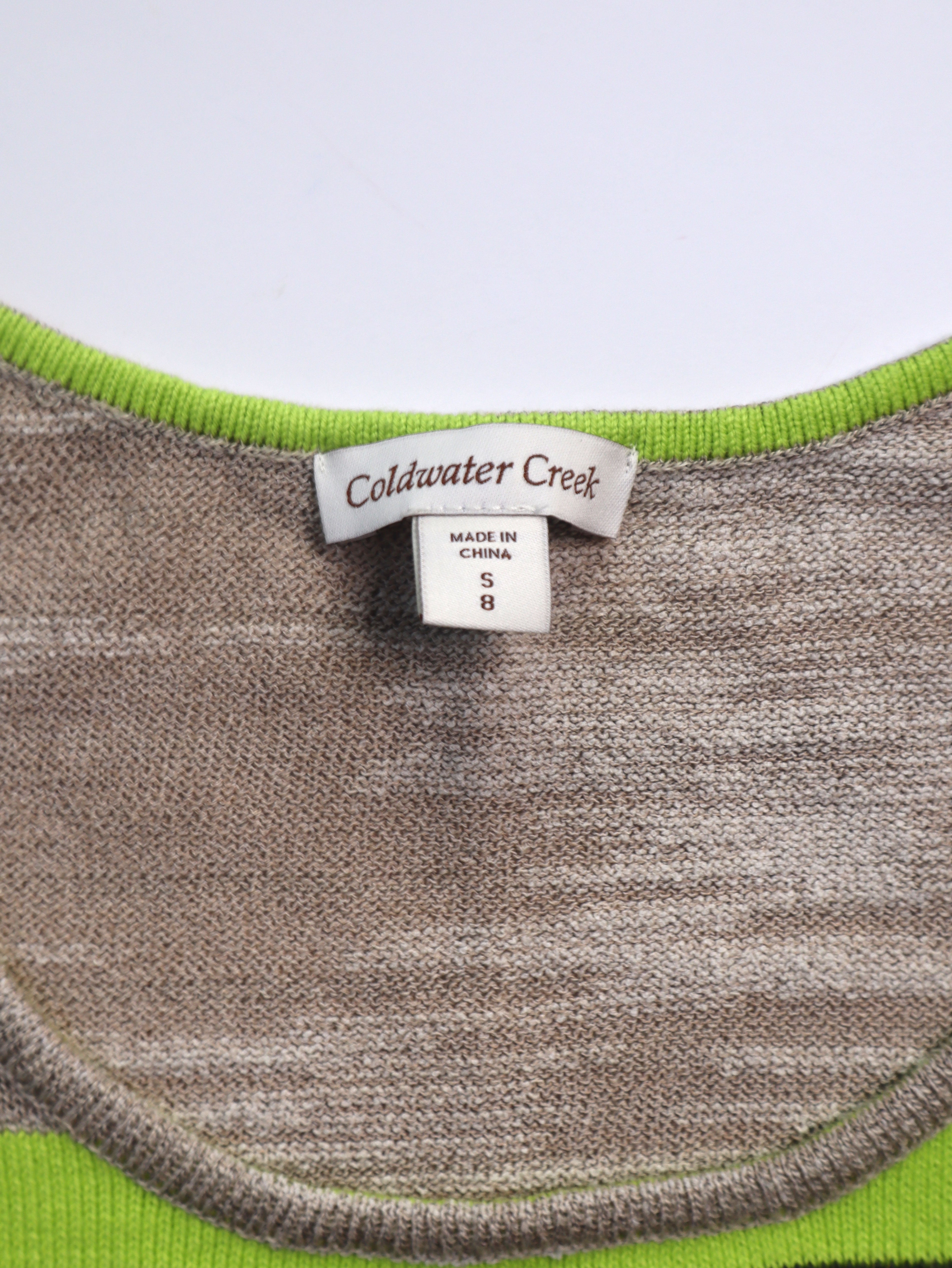 Cropped Coldwater Creek Striped Sweater Tank