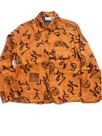 Vintage Chico's Design Rust & Black Print Shacket