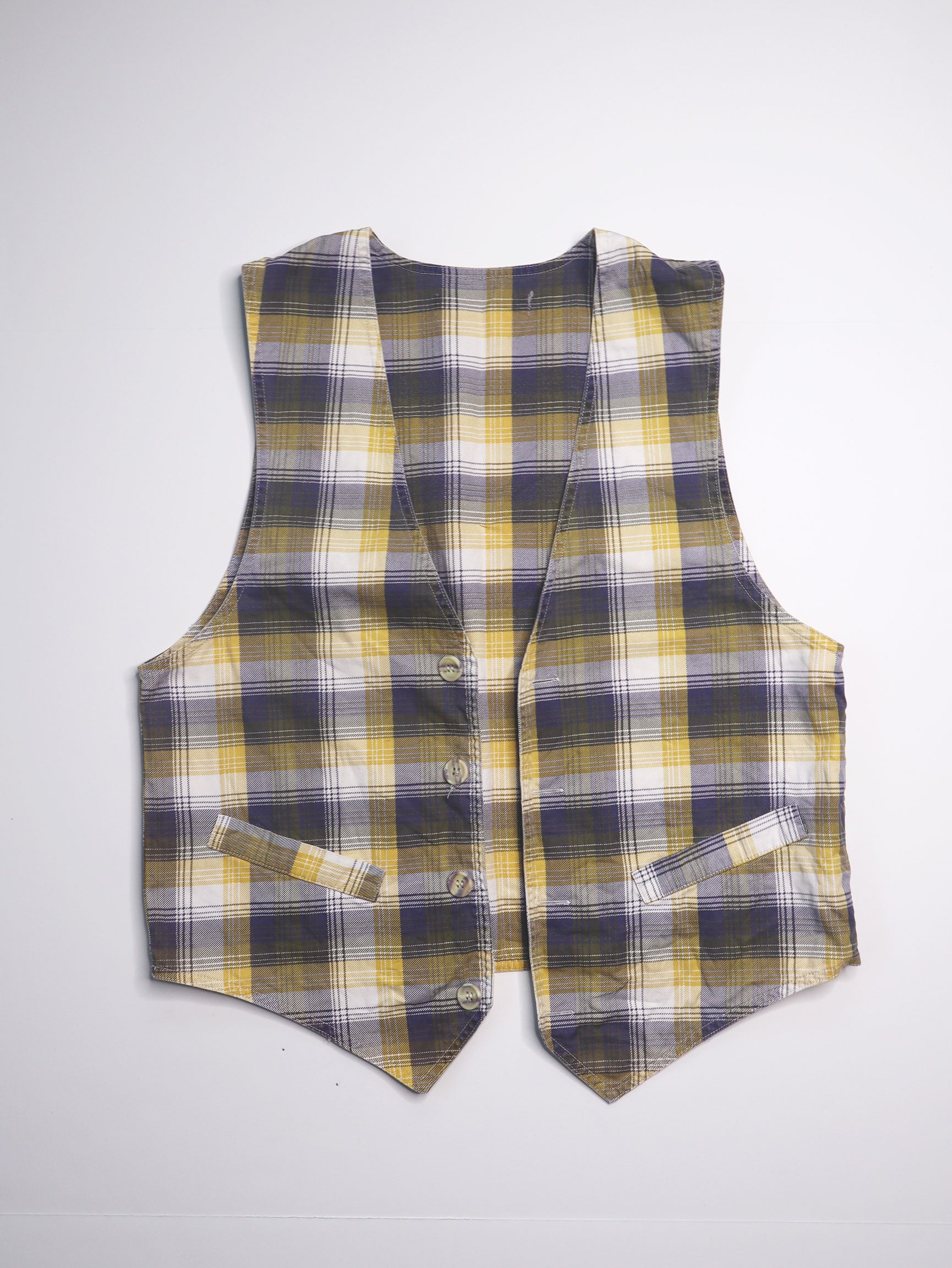Vintage Women's Plaid Cotton Vest