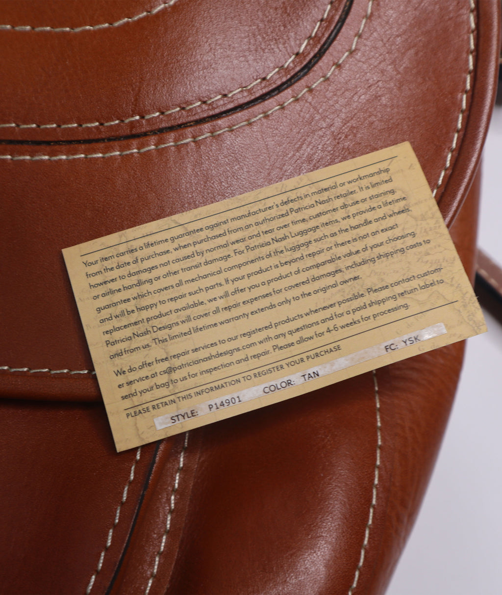 Mint Condition Unused Patricia Nash Italian Leather Satchel (with style card)