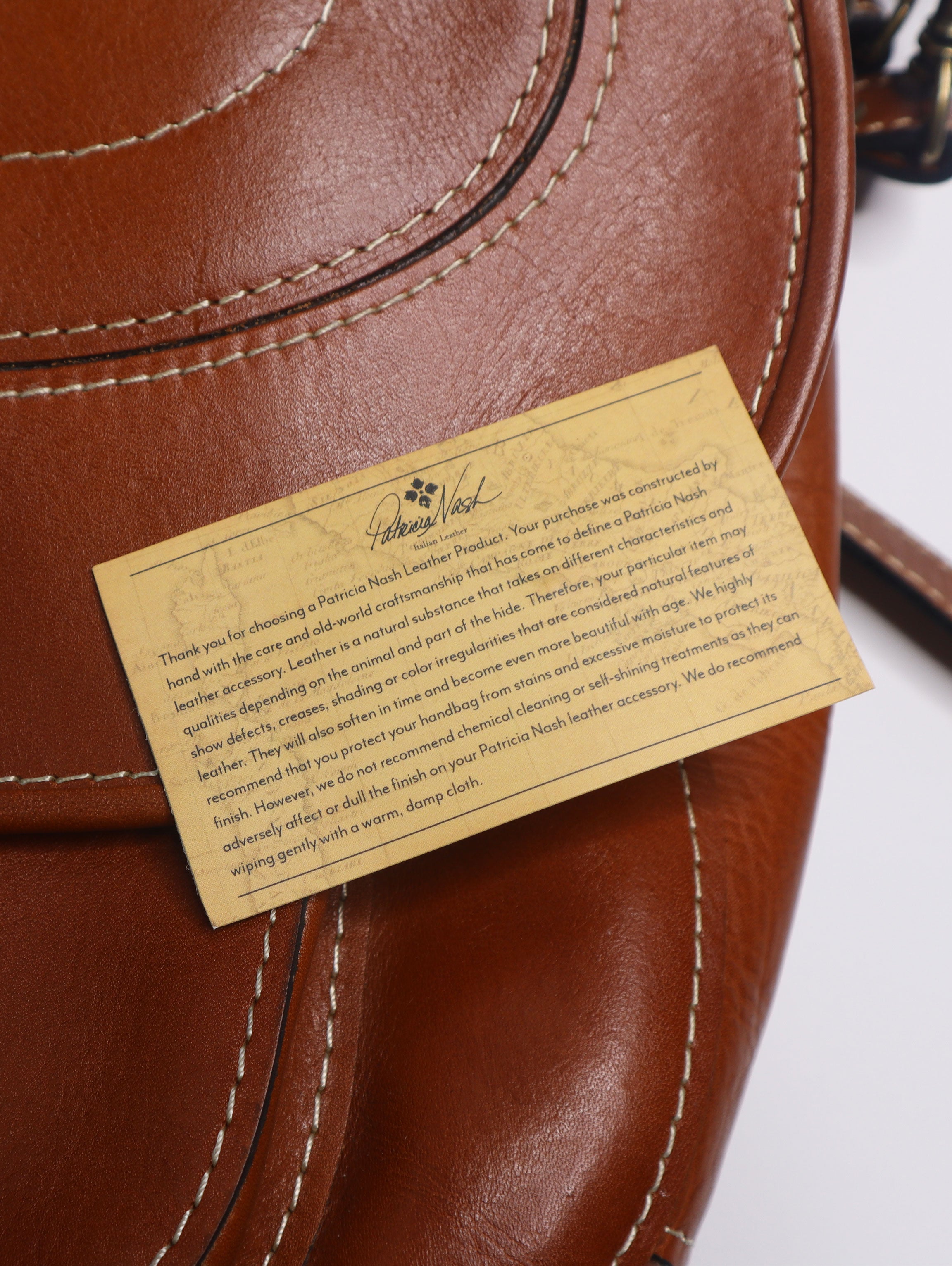 Mint Condition Unused Patricia Nash Italian Leather Satchel (with style card)