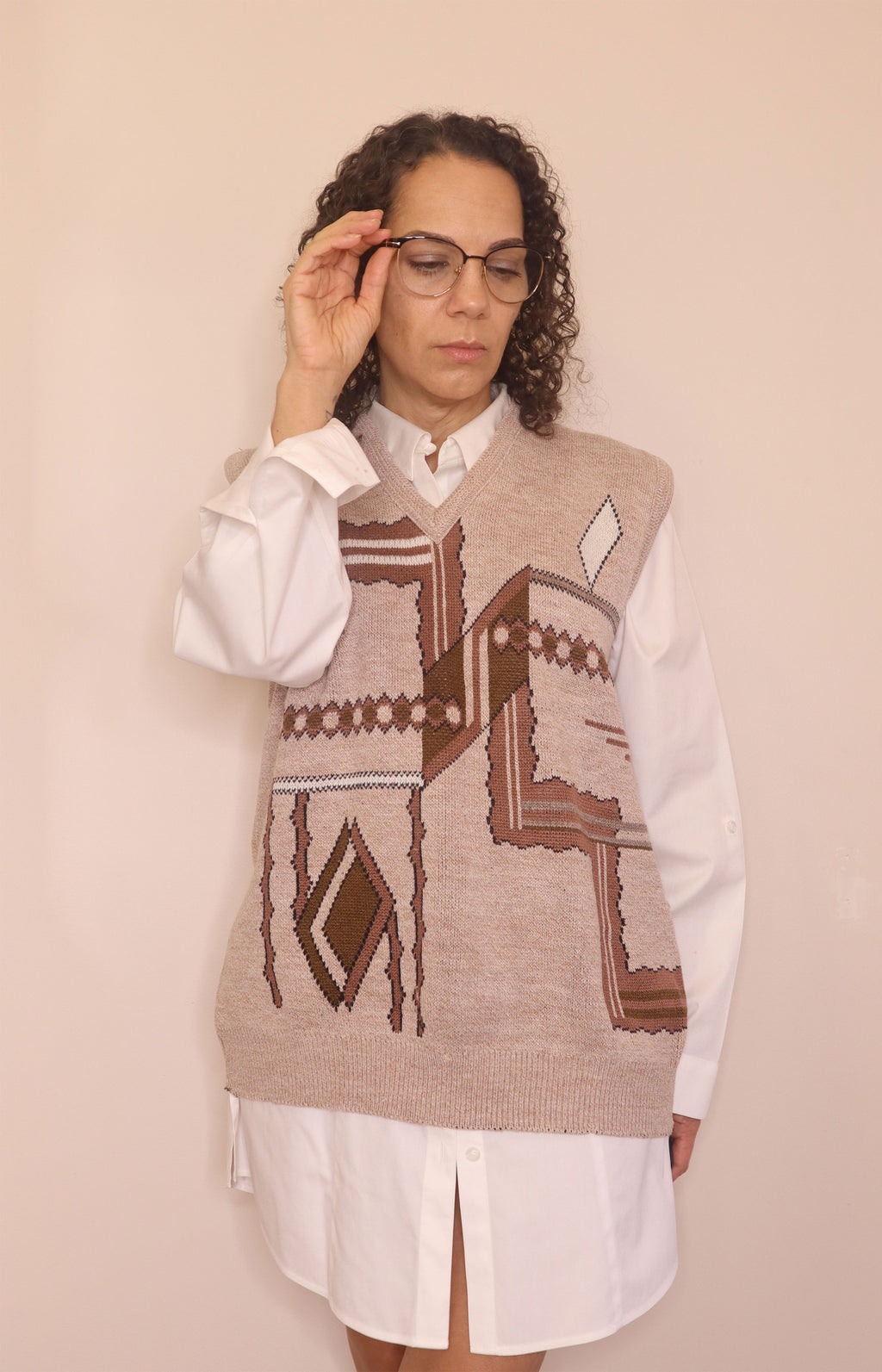 Vintage Men's Southwestern Print Sweater Vest