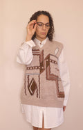Vintage Men's Southwestern Print Sweater Vest