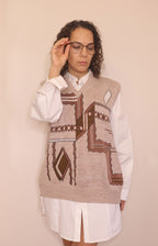 Vintage Men's Southwestern Print Sweater Vest