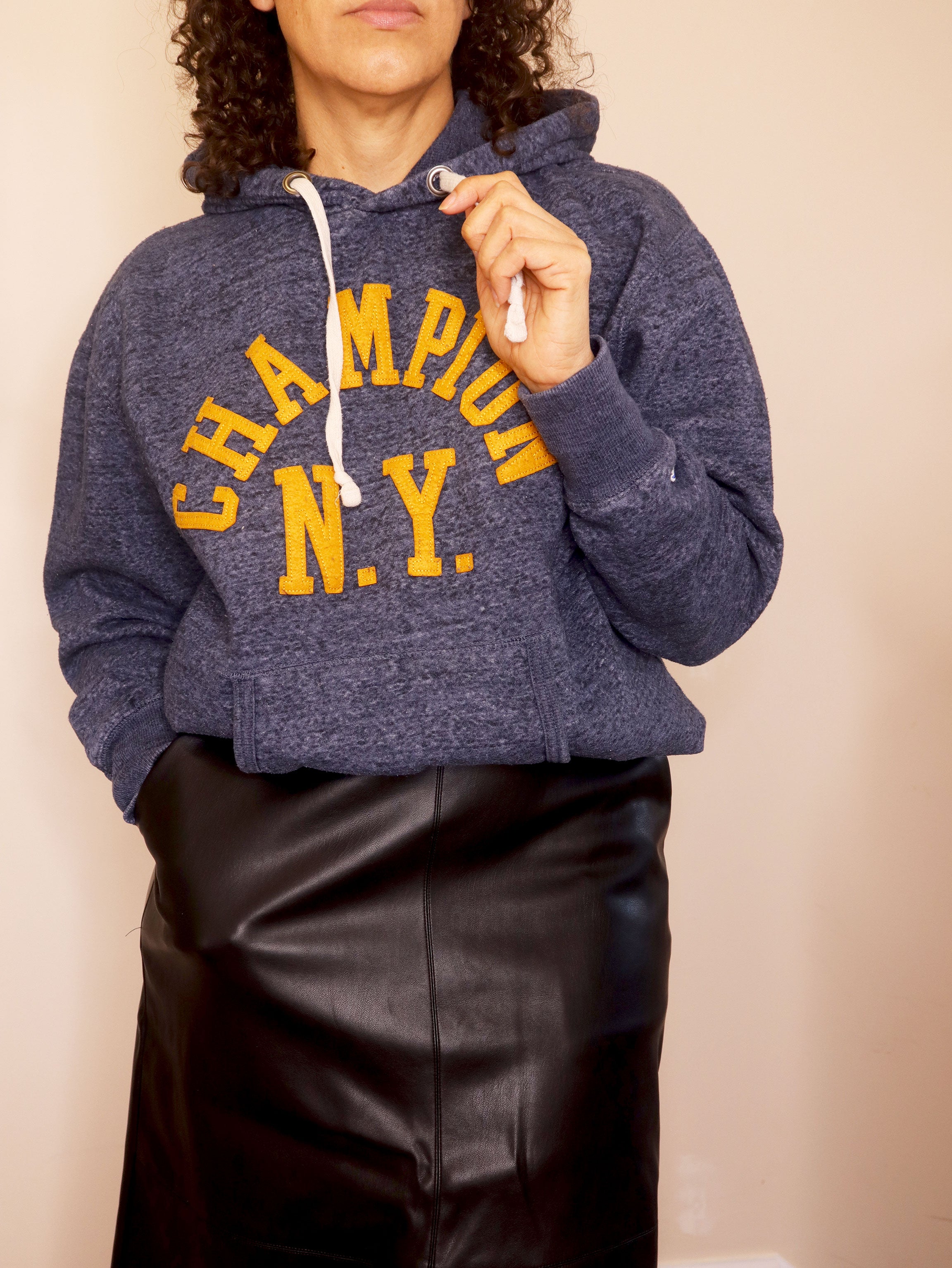 Vintage Champion Heather Blue Hoodie