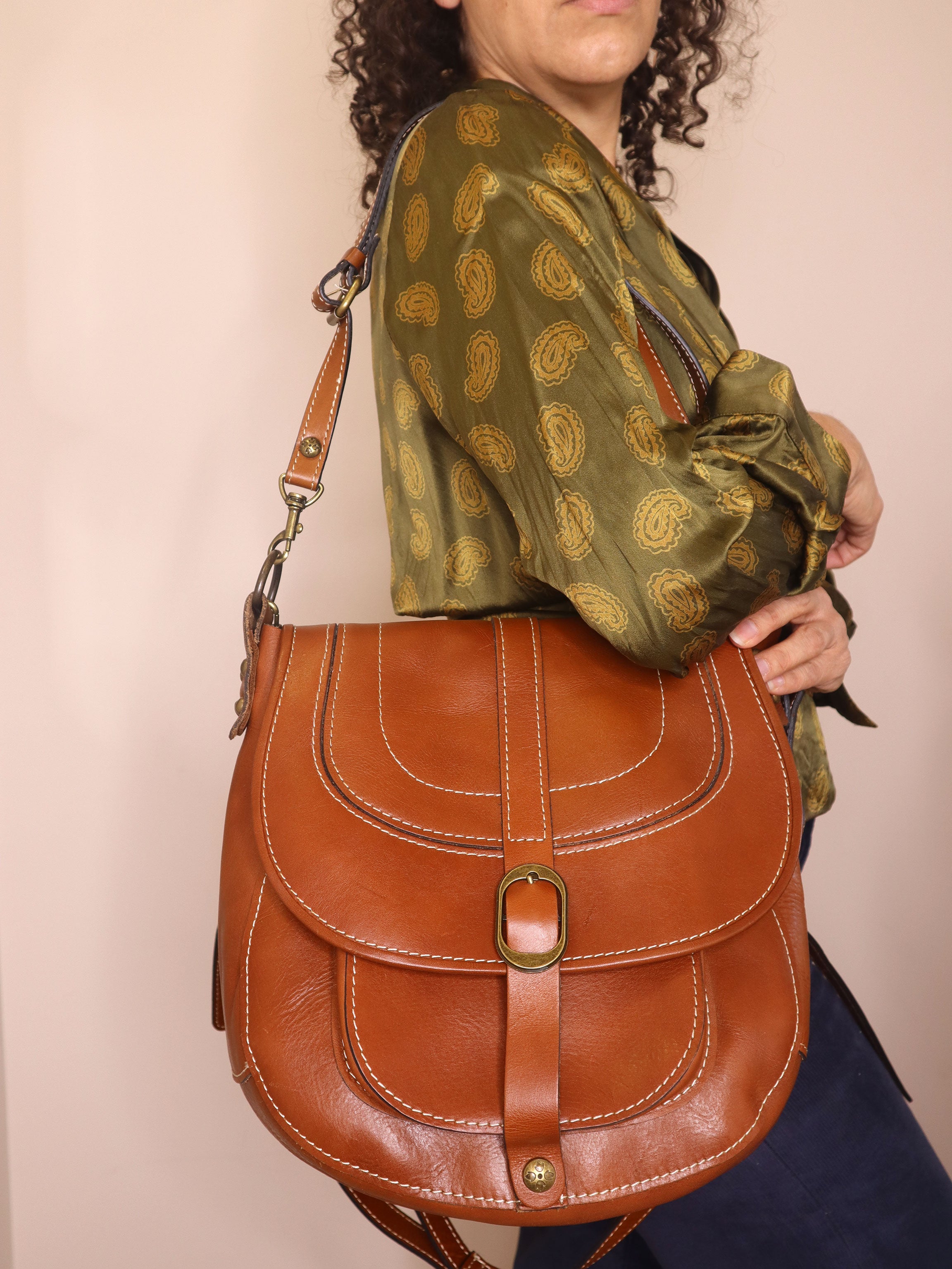 Mint Condition Unused Patricia Nash Italian Leather Satchel (with style card)