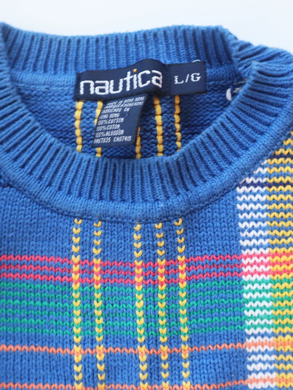 Men's Plaid Nautica Cotton Sweater