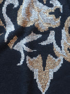 80s Black & Metallic Puff 80s Sweater