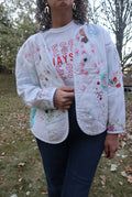 Handmade Vintage Handkerchief Quilted Jacket