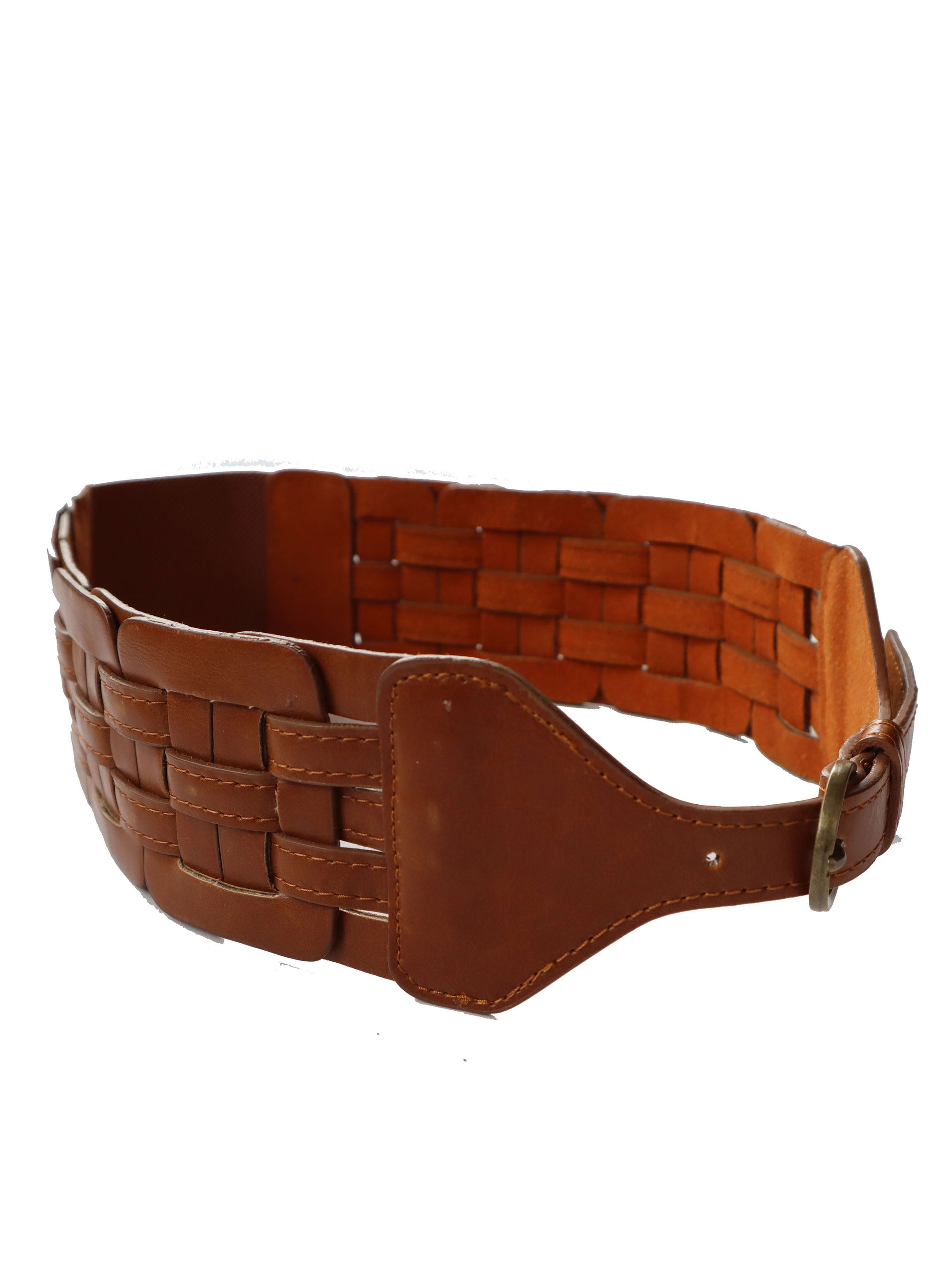 Vintage Leather Cinch Belt w/ Elastic