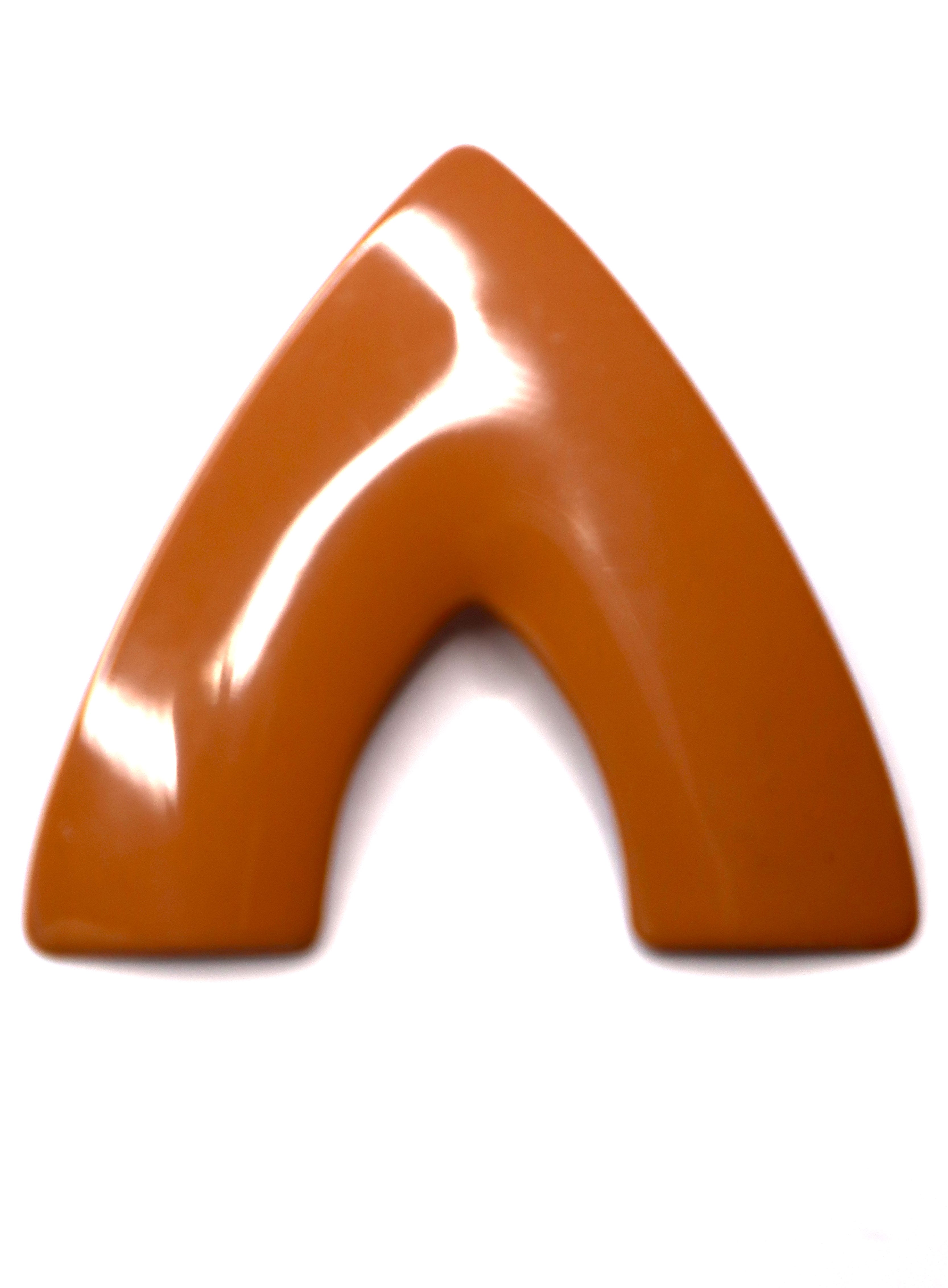 Vintage 80s Mocha V-shaped Enamel Earrings